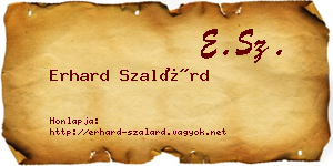 Erhard Szalárd névjegykártya